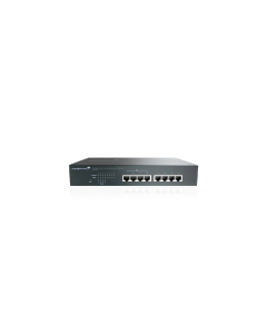 Expand your wired network at gigabit speeds and add Power over Ethernet Connect network devices at ultra-fast gigabit speeds for max performance Transfer power and data at gigabit speeds over a single cable with PoE Use less energy with the Amped Green advanced power saving feature Place it where you need it on a desktop or in a rackmount Plug your devices into the Switch and you're done, noconfiguration is needed 
