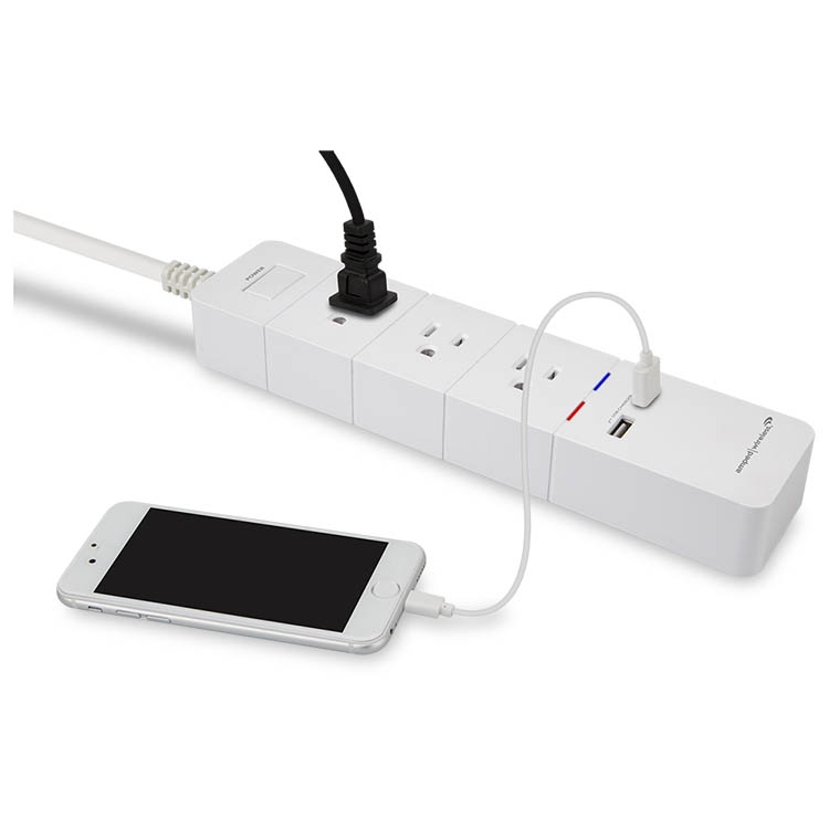AWPS248W Smart Strip with Phone Charging